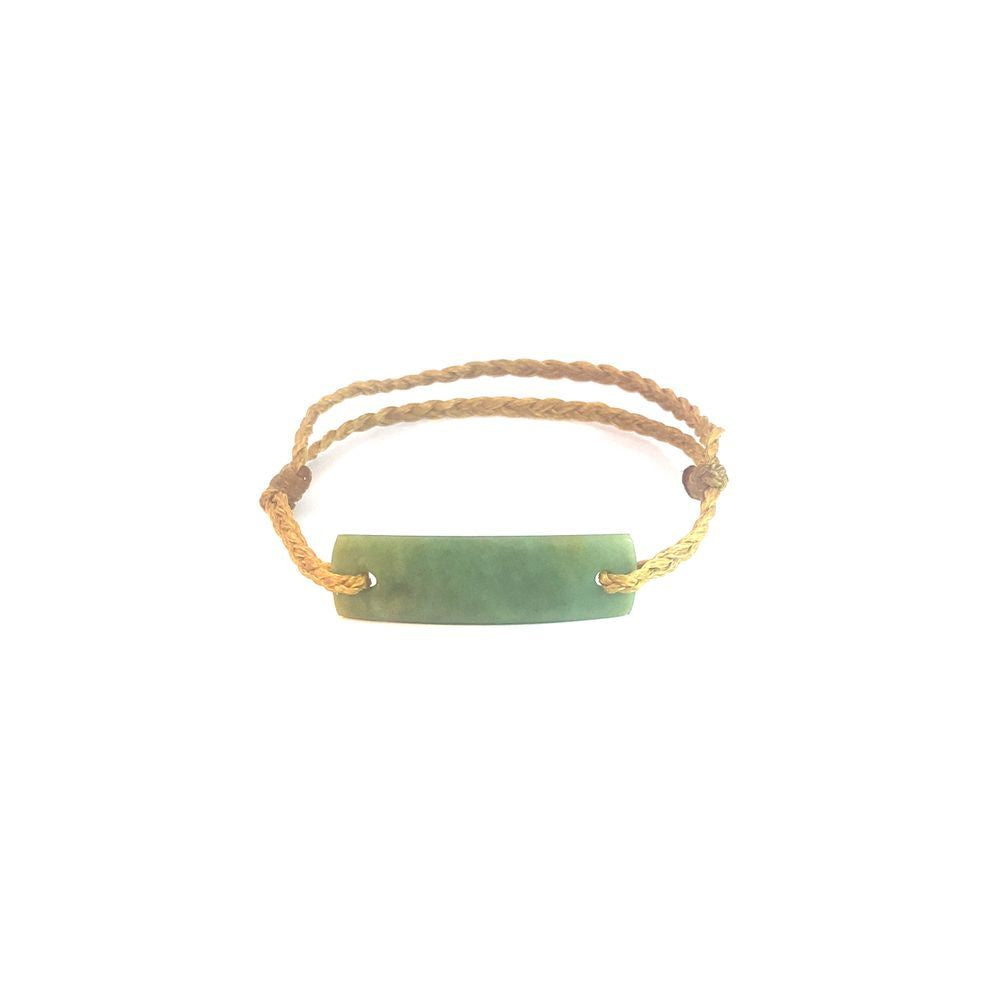 Adjustable Woven Marsden Flower Rectangle Pounamu Bracelet