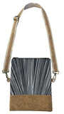 Jo Luping Design | Ti Kouka White on Dark Grey- Cork Fabric Bag