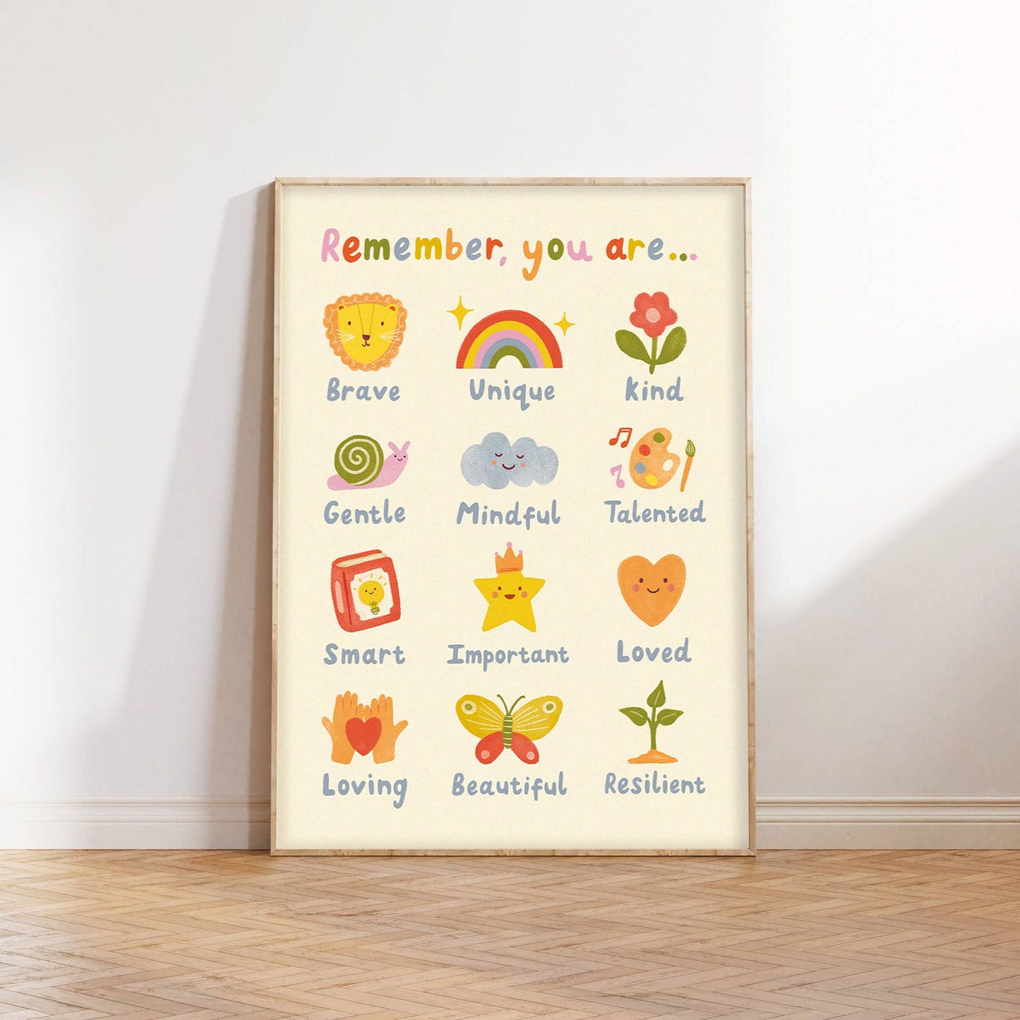 Remember, You Are Print - Modern Educational Kid's Wall Art