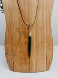 Natalie Kere | West Coast Pounamu Drop on Gold snake chain