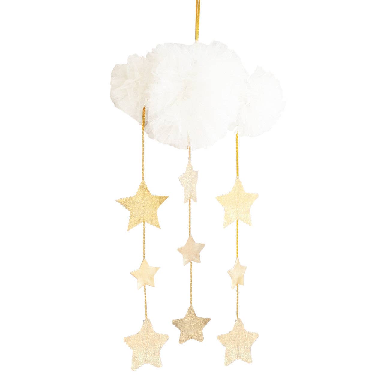 Tulle Cloud Mobile | Ivory & Gold