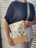 Jo Luping Design - Ti Kouka Black on Natural - Cork Fabric Bag