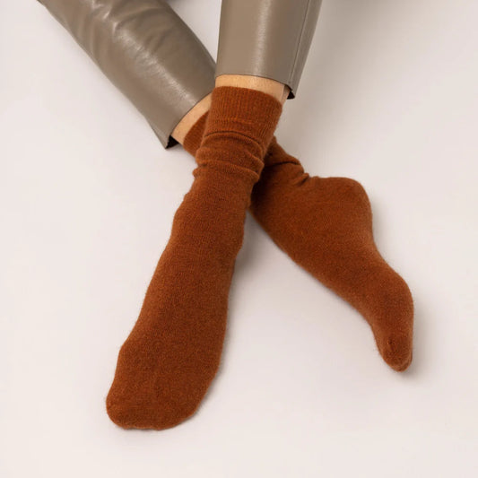 Possum Merino Wool HAMILTON Socks | Leather Brown