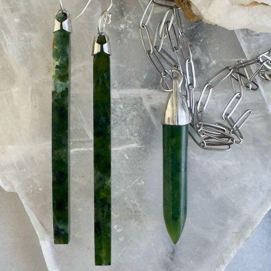 Natalie Kere | Long Pounamu drops