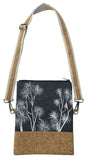 Jo Luping Design | Ti Kouka White on Dark Grey- Cork Fabric Bag