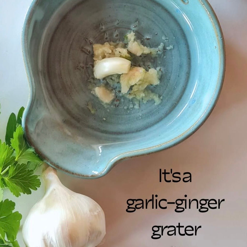 3-in-1 Garlic & Ginger Grater — with Herb Stripper & Spoon Rest