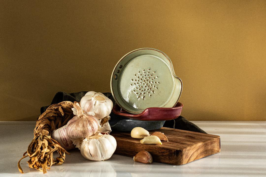 3-in-1 Garlic & Ginger Grater — with Herb Stripper & Spoon Rest