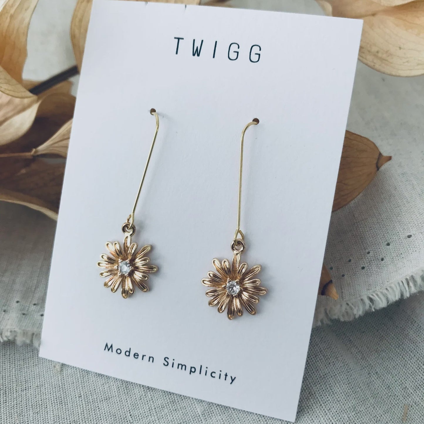 Flower Gem Earrings