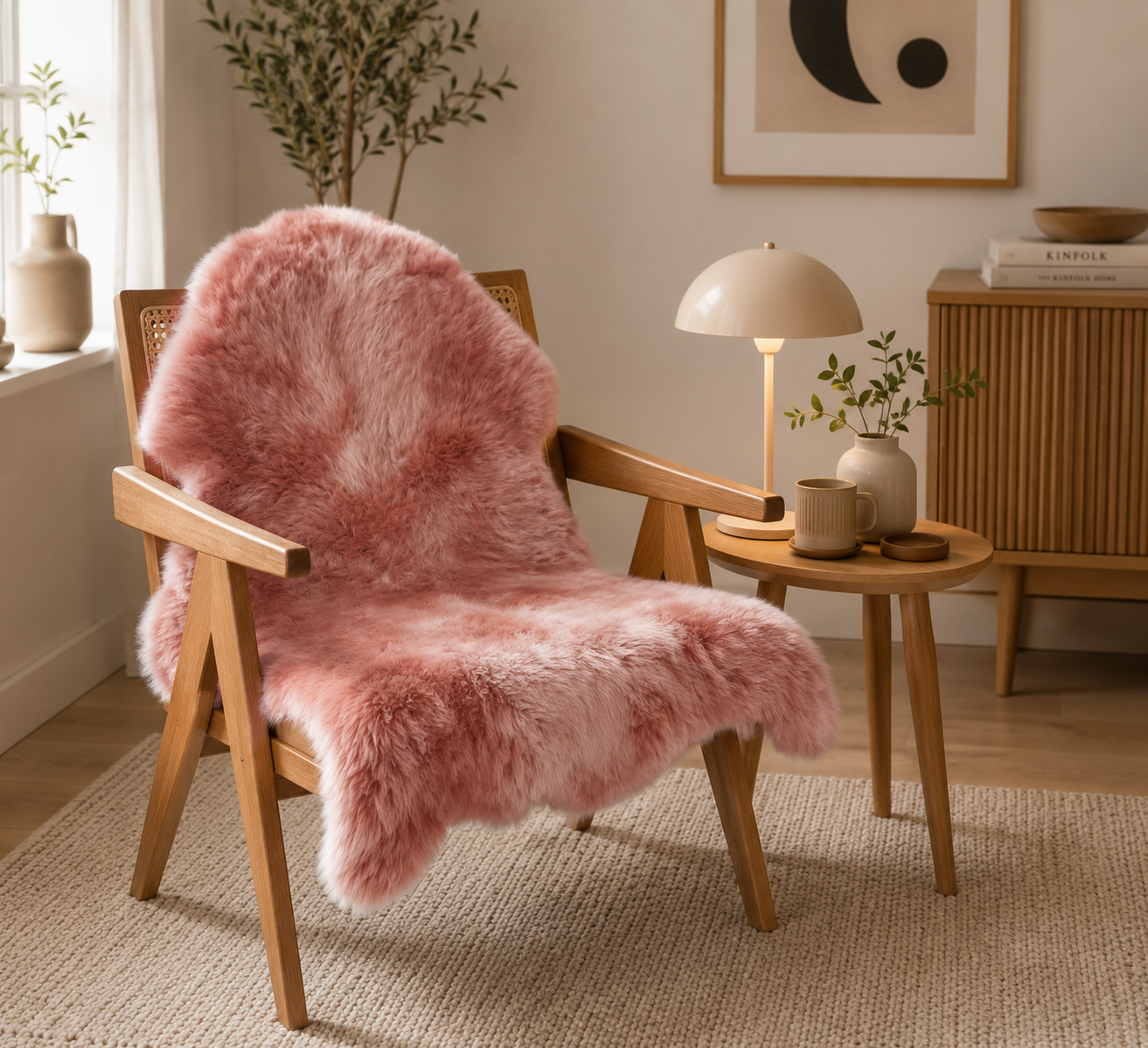 Sheepskin Rug | Rose Pink