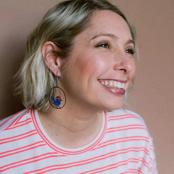 Christmas Bird Earrings