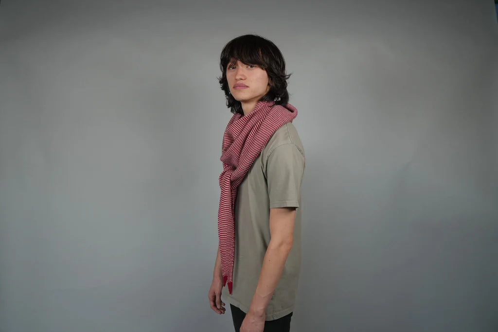 Knit Shepherd | Merino Punakaiki Scarf in Ponga/Black