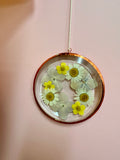 Pressed Flower Suncatcher Round Wreath