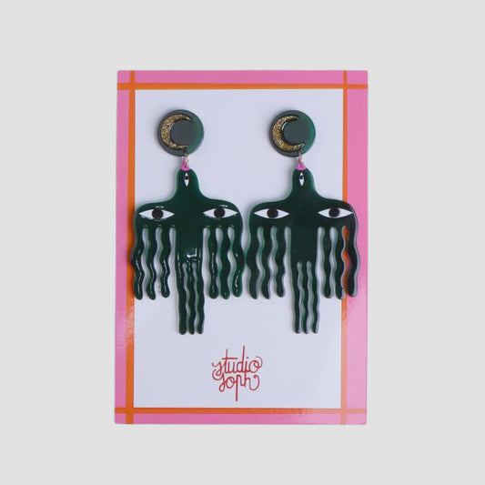 STUDIO SOPH | Big Bird Earrings GREEN