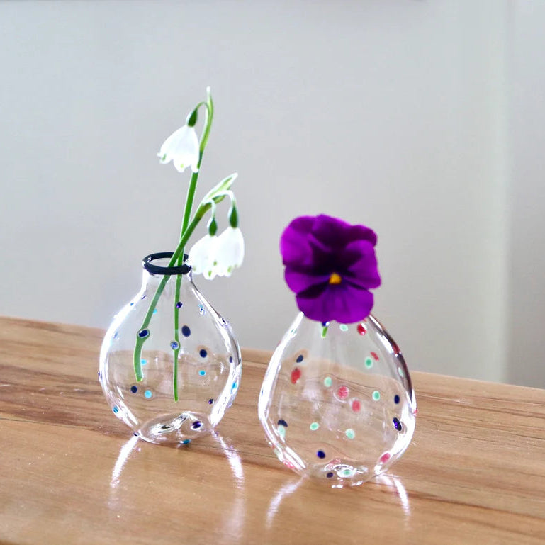 Hand Blown Glass Bud Vase