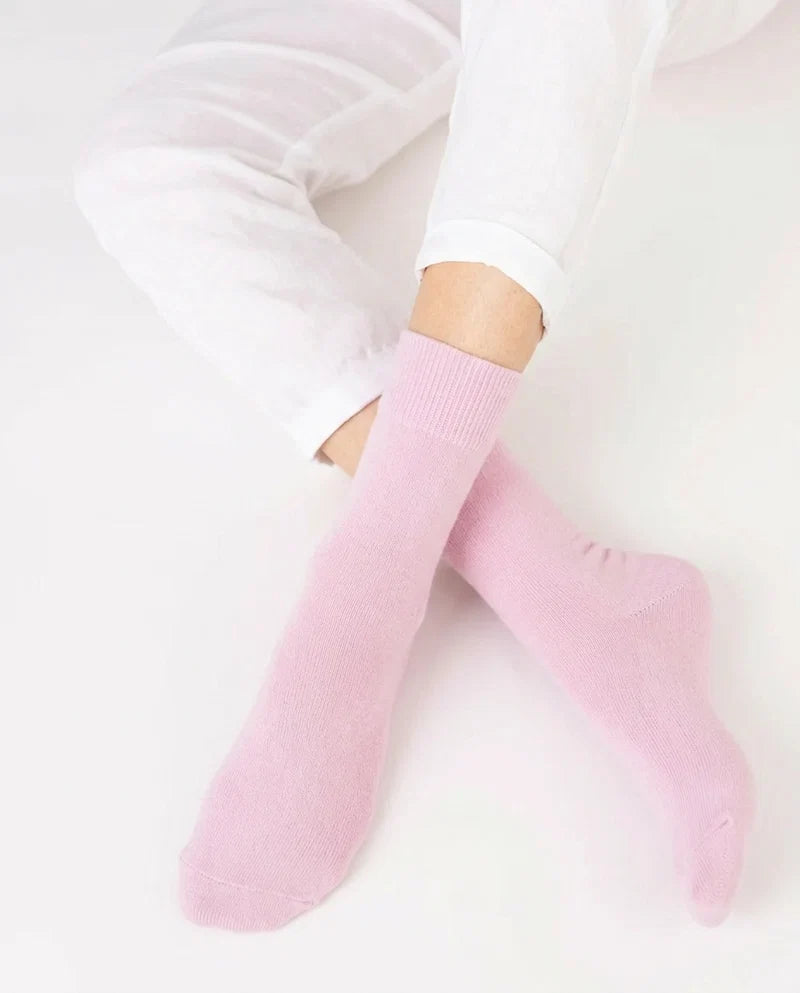 Nooan Hamilton possum merino Socks Festival Bloom pink