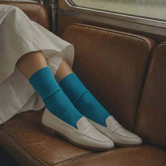 Hamilton Possum Merino Wool Socks | Malibu Blue