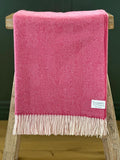 Herringbone Candy Pink 100% Merino Throw