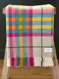 Falmouth Ivory & Pink 100% Wool Throw