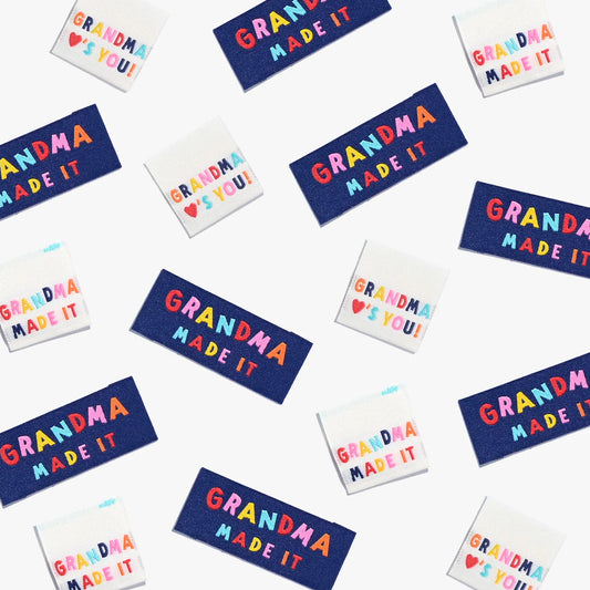 Sewing Labels | Grandma Made It - Grandma Loves You! | Sew-in Labels