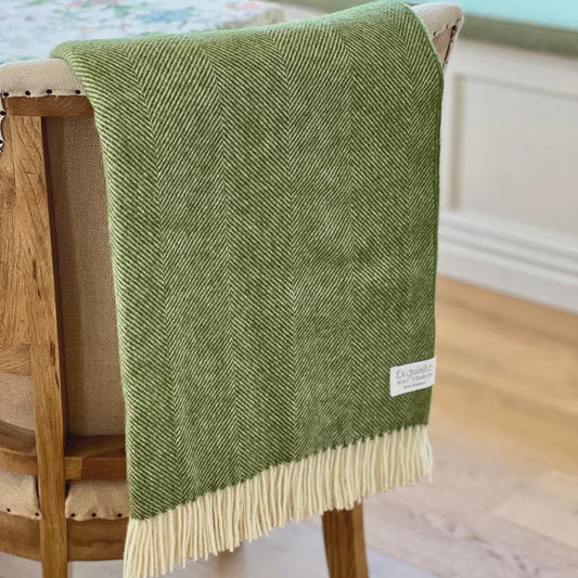 Herringbone NZ Pure Wool Collection | Green Apple