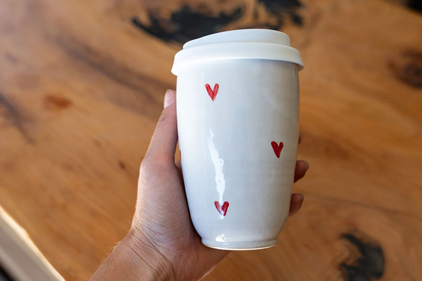 West Coast Stoneware | hand painted love cup
