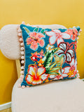 Blue Bell Club | Tropical Evenings Square Cushion