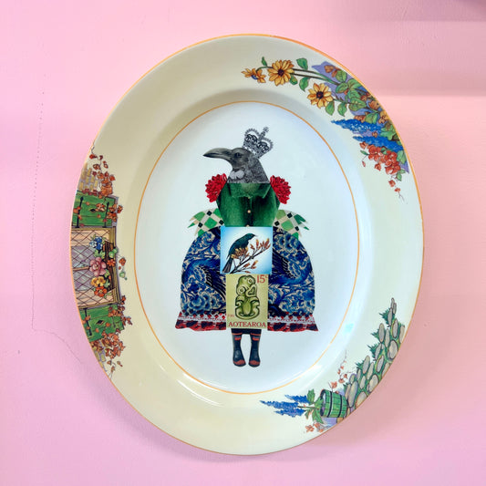 The Black Pixie | Red Band Bird Platter