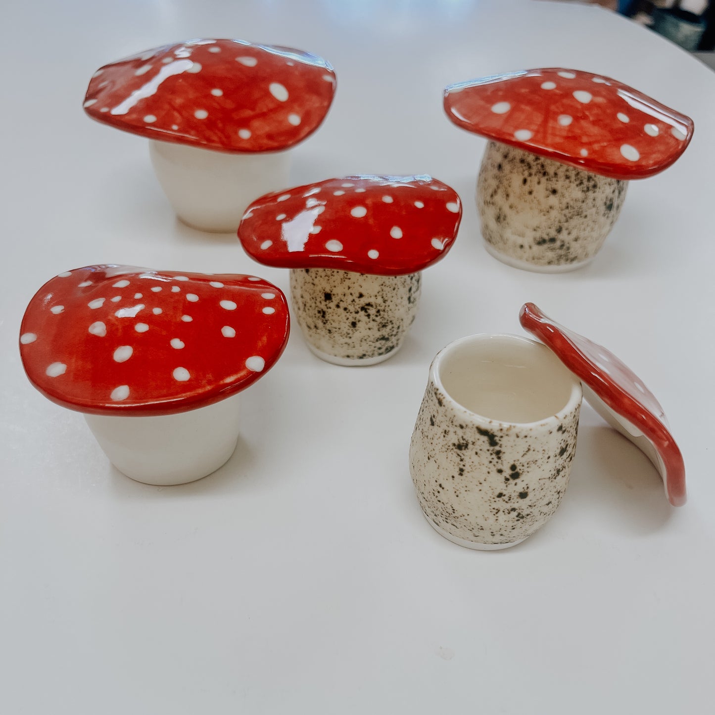 Ceramic Toadstool Trinket Jar | Janine Peters
