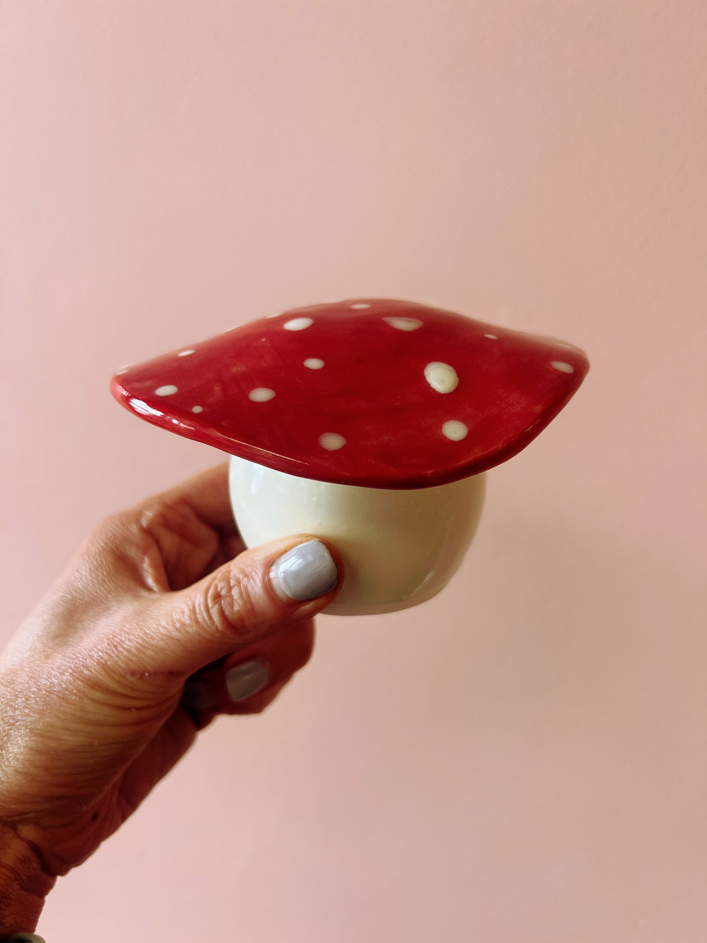 Ceramic Toadstool Trinket Jar | Janine Peters