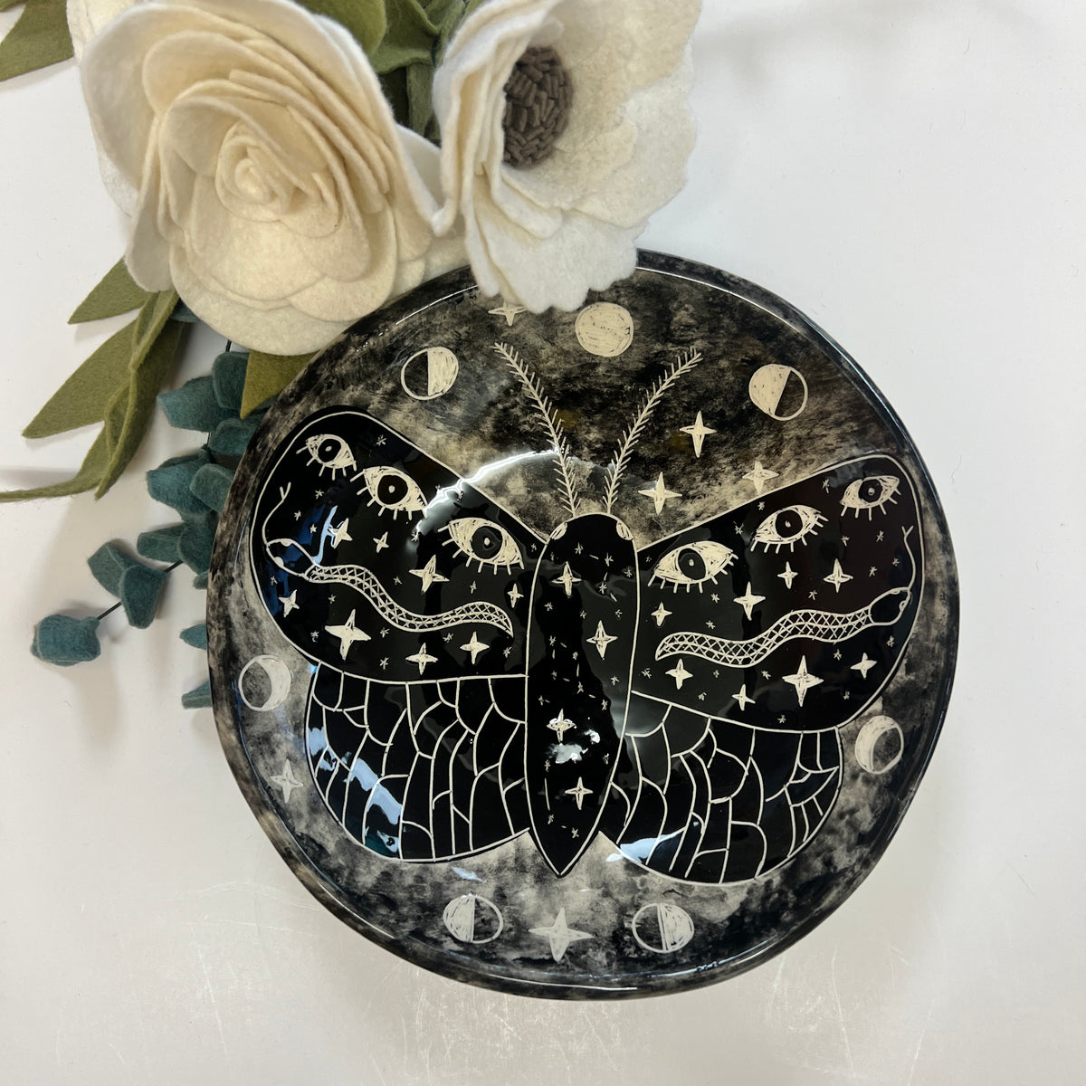 Black Midnight Moth | Large Bowl