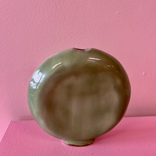 Silverfinch Circular Vase | Green