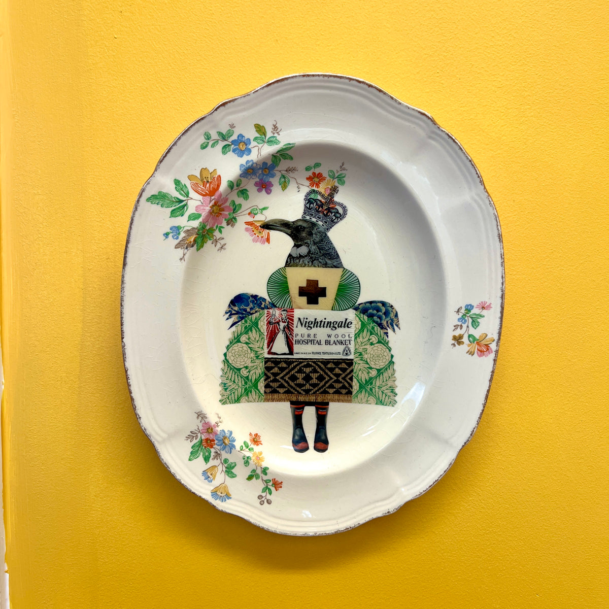 The Black Pixie | Red Band Bird Platter