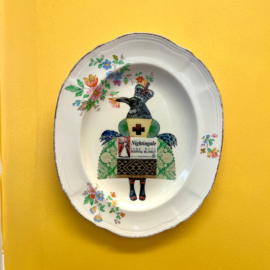 The Black Pixie | Red Band Bird Platter