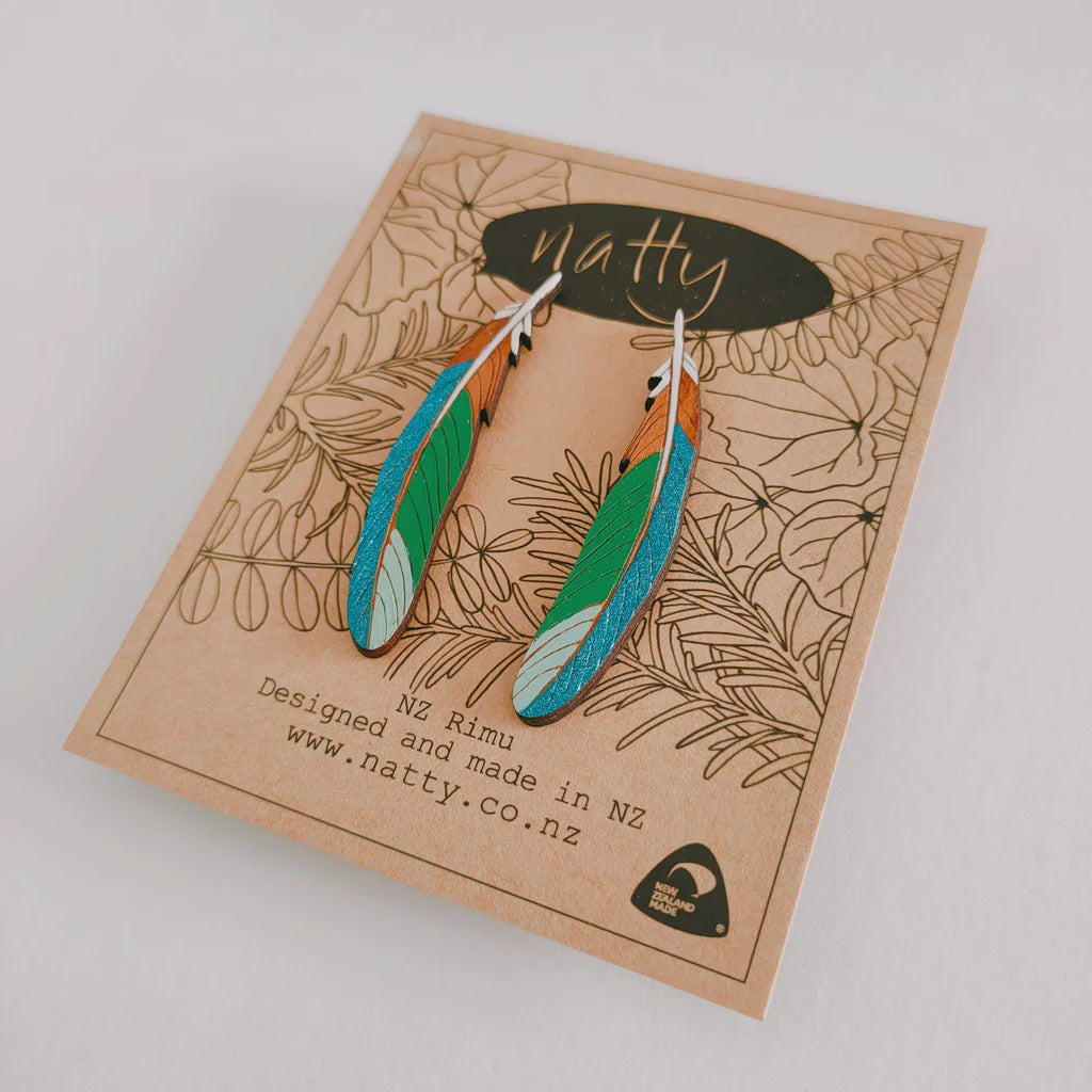 Tūi Feather Earrings