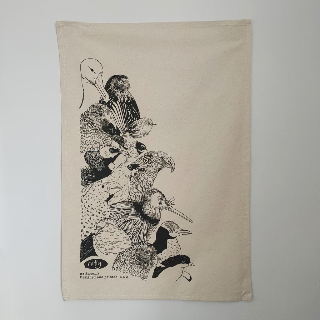 Birds of Aotearoa tea towel