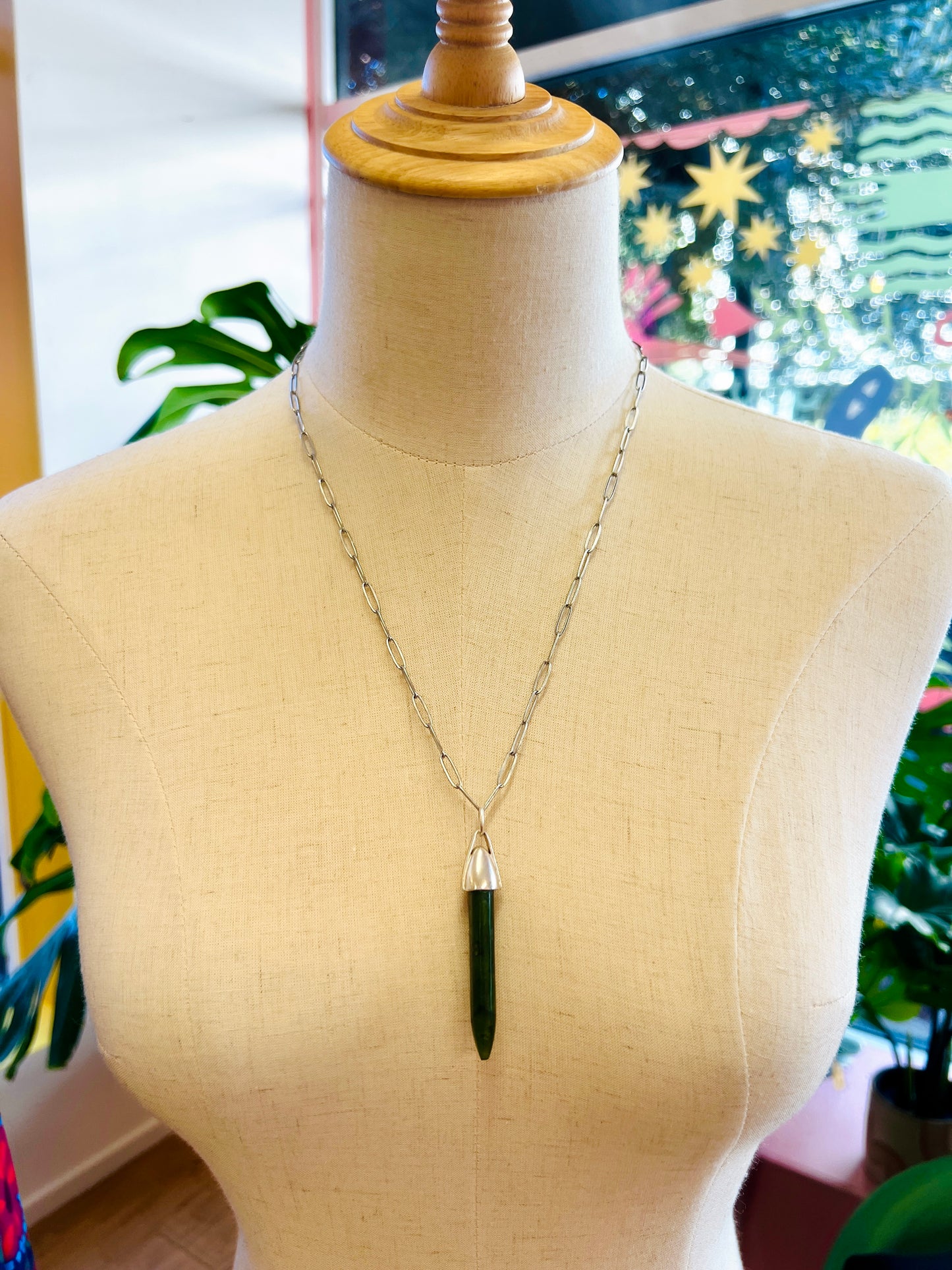 Natalie Kere | Kawakawa Pounamu drop Necklace