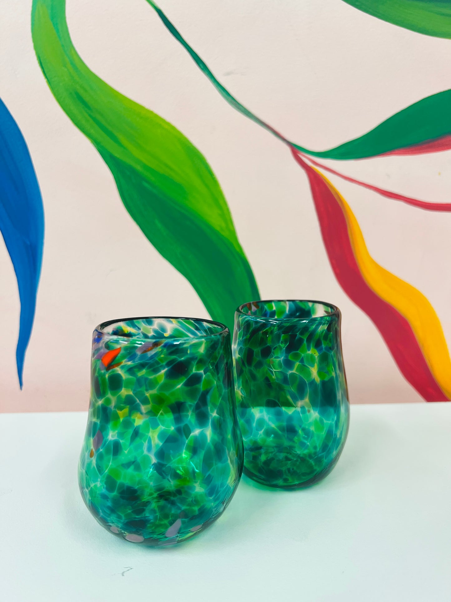 Flame Daisy | Glass Tumblers