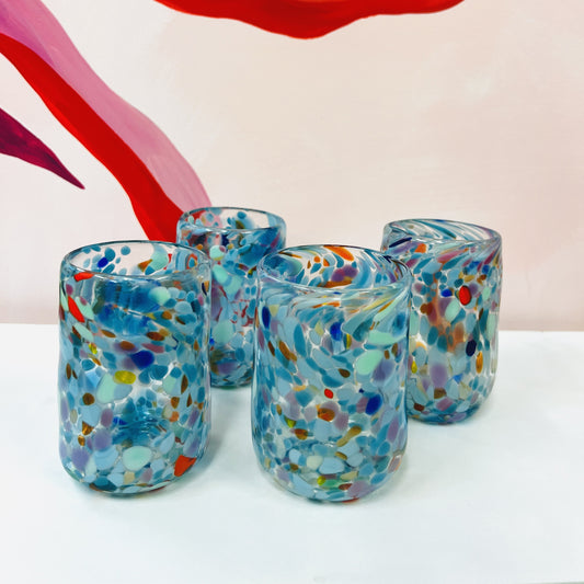 Flame Daisy | Glass Tumblers