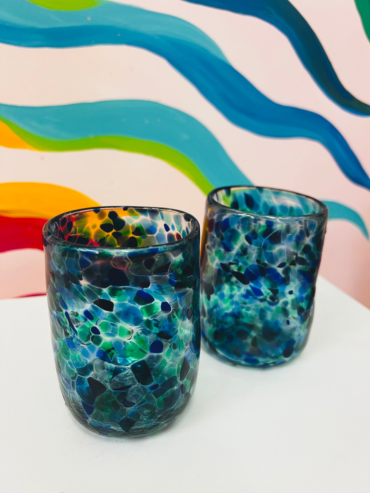 Flame Daisy | Glass Tumblers
