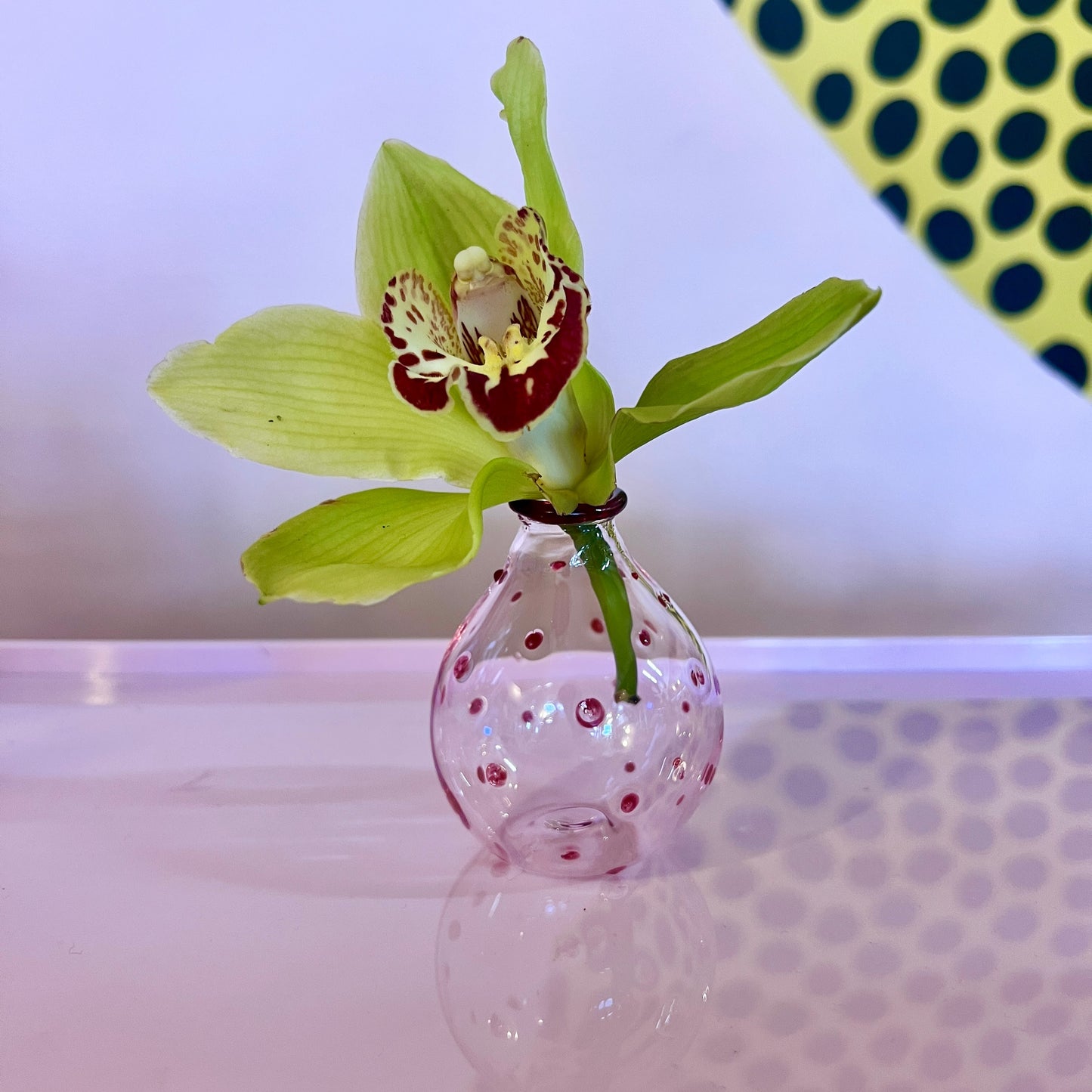 Hand Blown Glass Bud Vase