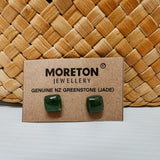 NZ Greenstone Stud Earrings