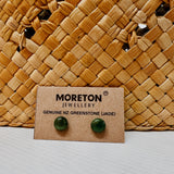 NZ Greenstone Stud Earrings