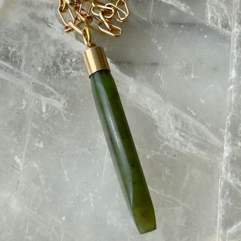 Natalie Kere | Pounamu Drop on lightweight link chain