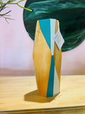 Kauri Faceted Vase | Large | Turquoise