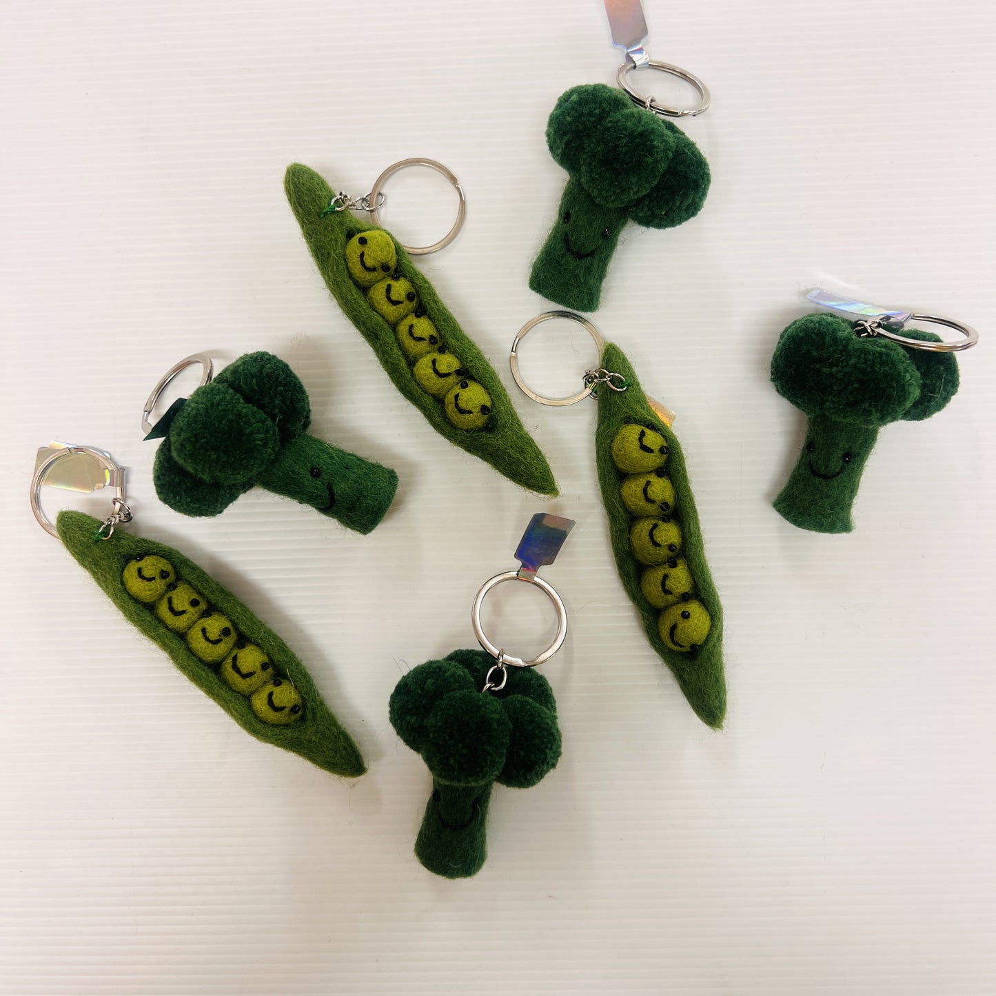 Keychain | Broccoli or Peas in a Pod