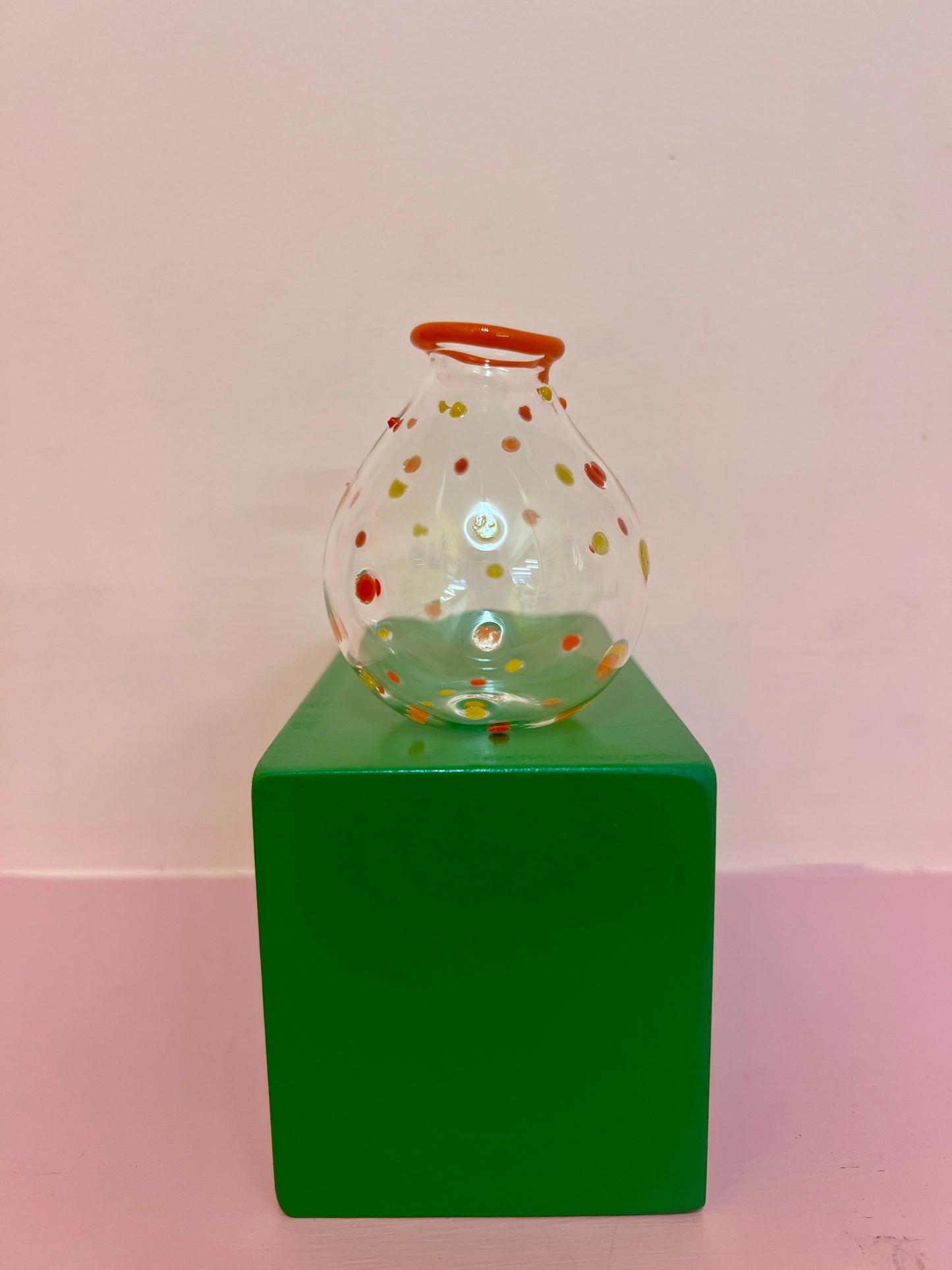 Hand Blown Glass Bud Vase