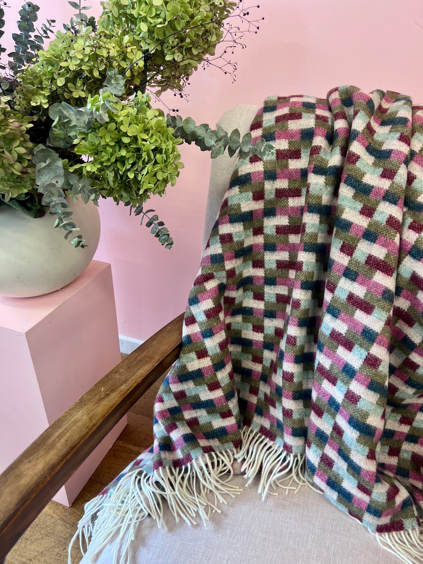 The Bricks Pink & Khaki 100% Merino