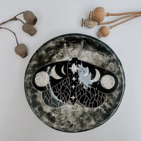 Black Midnight Moth | Large Bowl