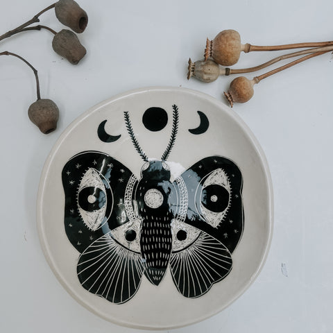 White Midnight Moth | Large Bowl