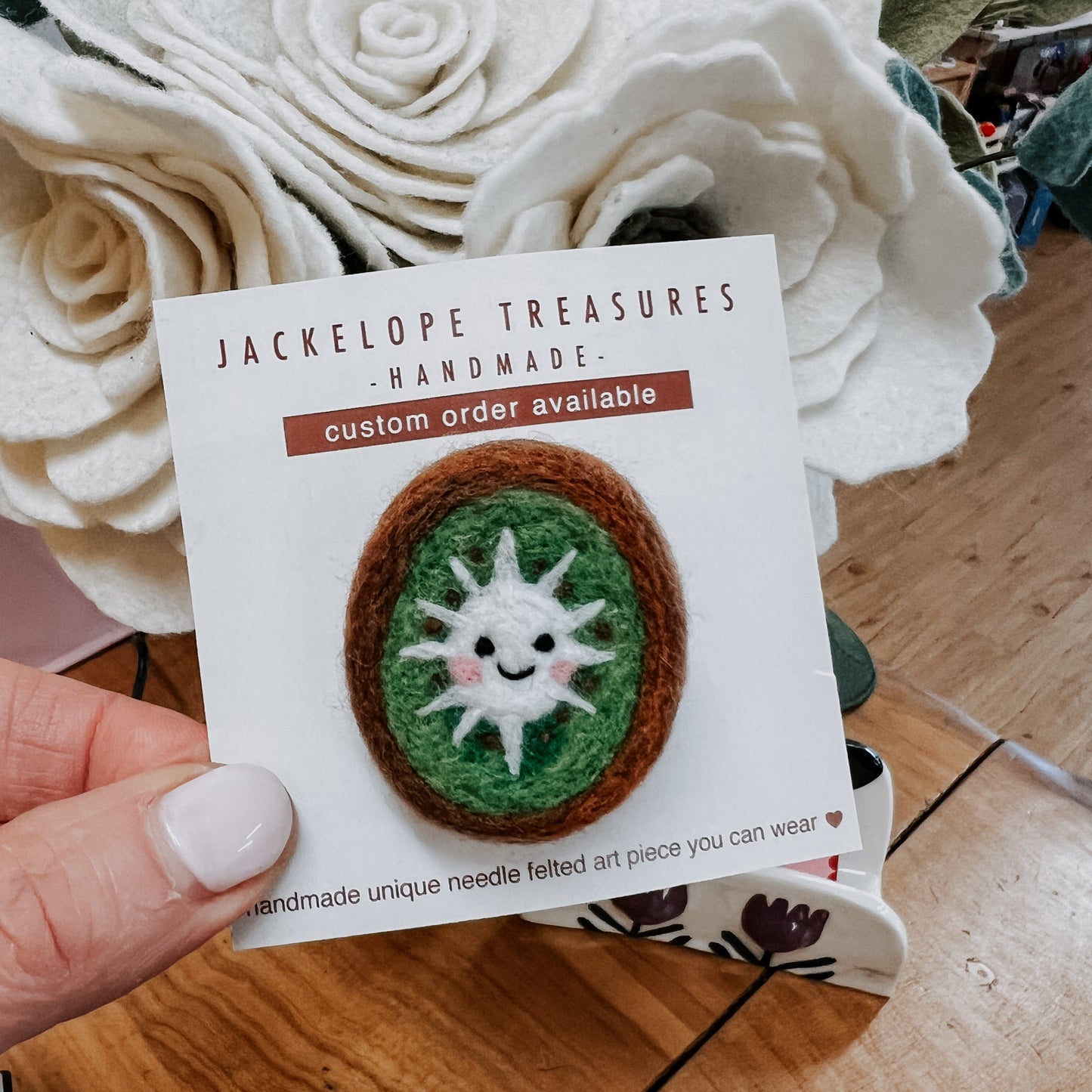 Jackelope Treasures | Kiwi Brooch